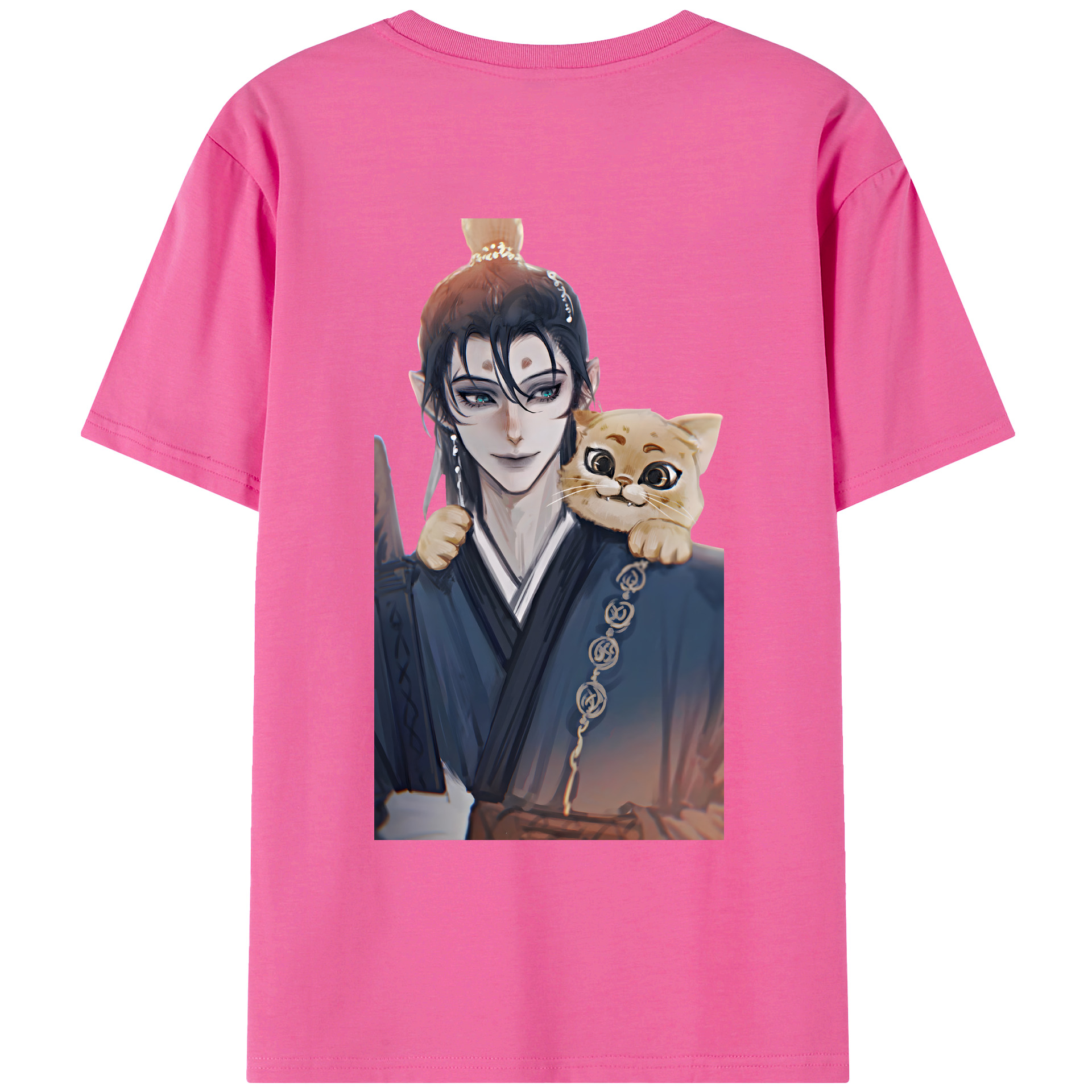 （画像用） Ne Zha 2 ナタ 魔童の大暴れ レディース半袖Tシャツ(バックプリント)
